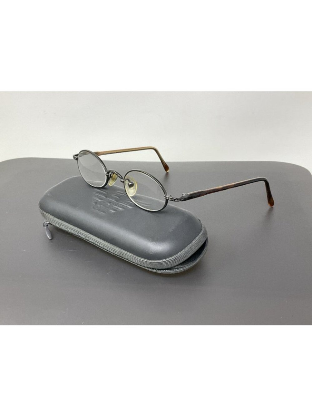 Vinatge Giorgio Armani GA 250 976 Dark Gunmetal  Oval Eyeglasses  Italy 44 [] 20 - Picture 4 of 13